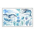 thumbnail image 1 of Pegatina de animales marinos , pegatina de pared de animales del océano, fondo resistente , calcomanía de pared para decoración, 1 of 8