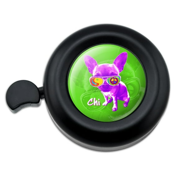 Chi Chihuahua Dog Sunglasses Vintage Retro Bicycle Handlebar Bike Bell