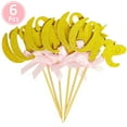 thumbnail image 1 of Funie 6Pcs Figure One Glitter Cake Toppers Baby First Birthday Party Cupcake Decor, 1 of 6