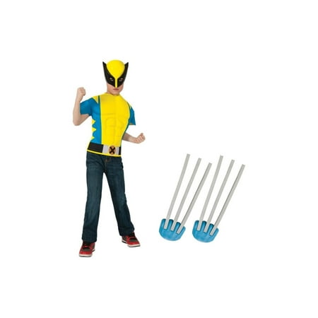Wolverine Boys Muscle Shirt and Claws Boys Costume Set