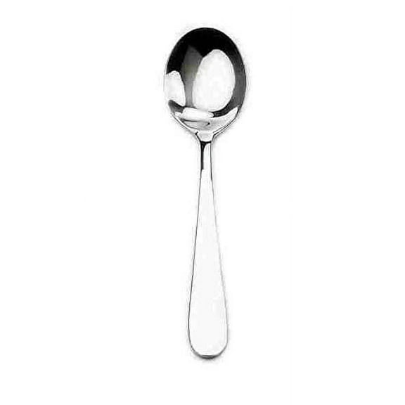 David Shaw Splendide Stainless Steel Serving Spoon | Simple Alpia Design, Complements a Wide Variety of Flatware Patterns, Dishwasher Safe, 10” x 3.5” x 2.5”