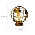 thumbnail image 3 of Iron Table Lamp | Decorative LED Night Light with Wrought Iron Frame for Bedside or Holiday Decor | Battery or USB Operated Warm White Light, 3 of 6