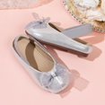 thumbnail image 6 of Viluyesy Girls Dress Shoes Closed Toe Mesh Bow Soft Sole Princess Wedding Shoes for Kids Silver Size 9.5 Toddler, 6 of 9