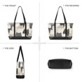 thumbnail image 6 of FORMRS Canvas Laptop Tote Bag for Women with 15.6" Computer Compartments Shoulder Handbag, White Cute Cats, 6 of 7