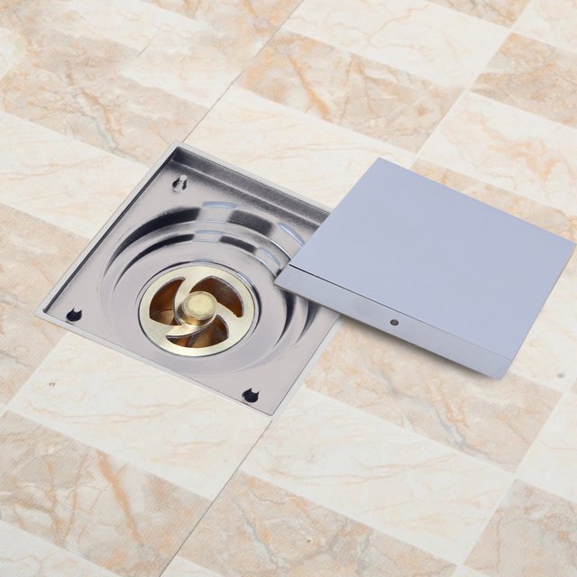 Drenaje de piso de galvanoplastia, colador de drenaje de piso de cobre para cocina, baño, balcón