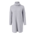 thumbnail image 4 of OJinShaWanO Pull Body pour Femmes Col Roulé Manches Chauve-Souris Ourlet Asymétrique Pull Décontracté Hauts en Tricot, 4 of 5