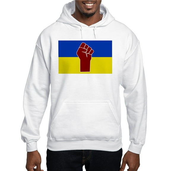 CafePress - Ukrainian Flag With Fist Sweatshirt - Pullover Hoodie, Hooded Sweatshirt