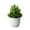 White + Green, variant on SPRING PARK Mini Plastic Fake Green Grass Plants with Pots for Home Decor Indoor
