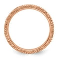 thumbnail image 2 of Sterling Silver Stackable Expressions Polished Rose Gold-plated Ring, 2 of 5