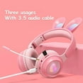 thumbnail image 5 of Wireless Headphones Rabbit Ear Headphones with Microphone Cute Girl Music Bluetooth Headphones for Kids Gaming Headphones, 5 of 29