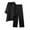 Black, variant on Pant Sets Women 2 Piece Outfits Formal 2 Piece Outfits Wide Leg Blouse Pockets Elastic Pants Sets Casual V Neck Shirt Trousers Fashion Streetwear Two Piece Pants Set for Women Beach
