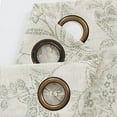 thumbnail image 3 of Linen Farmhouse Curtains for Living Room 108 Inch Length Floral Print Window Curtains Semi Sheer Drapes for Bedroom Country Light Filtering Curtain Grommet Top 2 Panels Green on Beige, 3 of 7