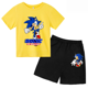 thumbnail image 3 of Conjunto de 2 camisetas y pantalones cortos para niños, Sonic Game, para niños y niñas, de verano, de manga corta, informales, para niños y bebés, 3 of 5