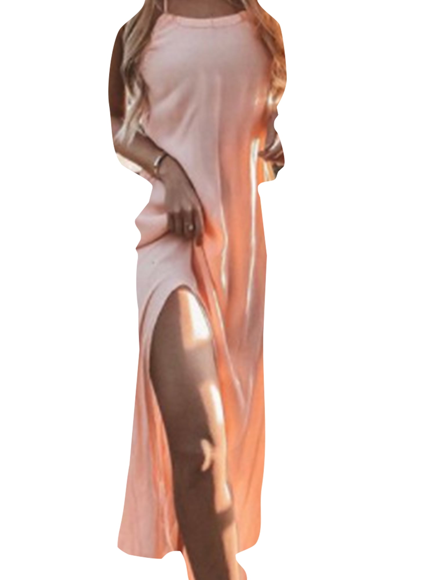Niuer Women Side Slit Maxi Dresses 
