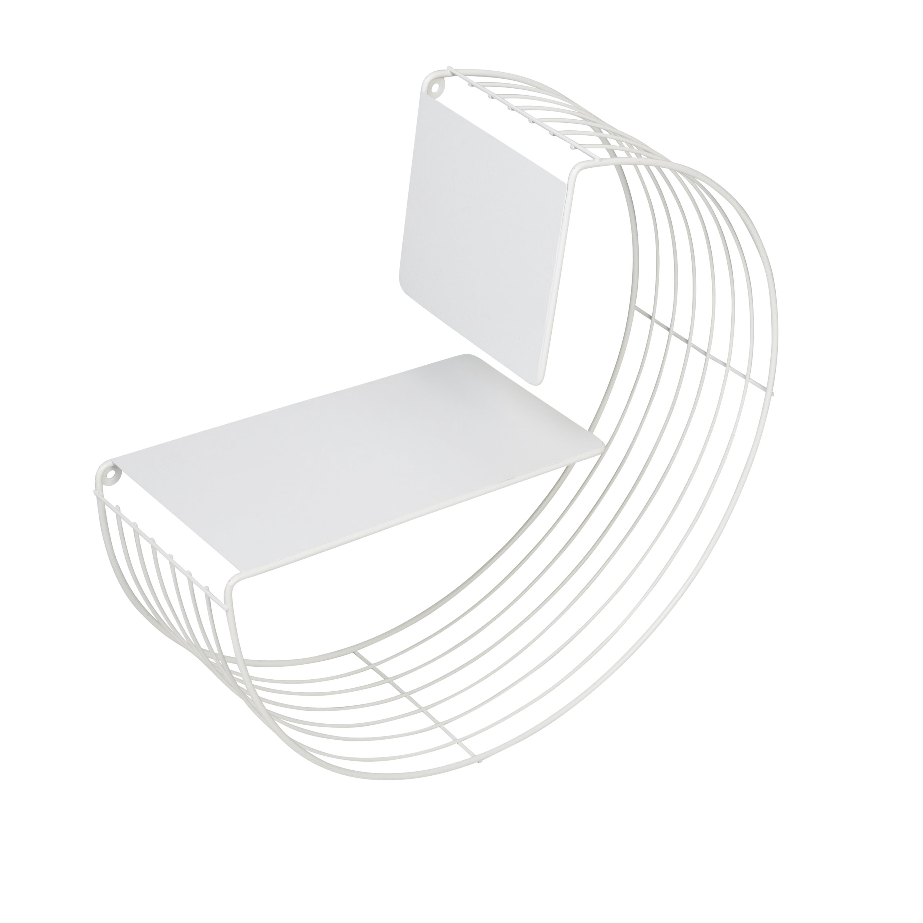 Honey-Can-Do 17.7" W x 17.7" H Steel Floating Circular Accent Shelf, White