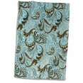thumbnail image 2 of 3D Rose Abstract Brown n Aqua Paisley TWL_61890_1 Towel, 15" x 22", 2 of 2