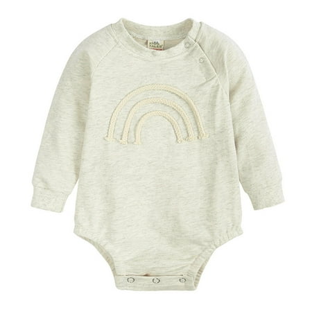 

Zrbywb Casual Baby Romper Clothes Boys Girls Long Sleeve Rainbow Prints Romper Tops Bodysuit For Babys Clothes