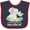 Navy and Red, variant on Inktastic I'll Never Forget That My Papa Loves Me with Cute Elephants Boys or Girls Baby Bib