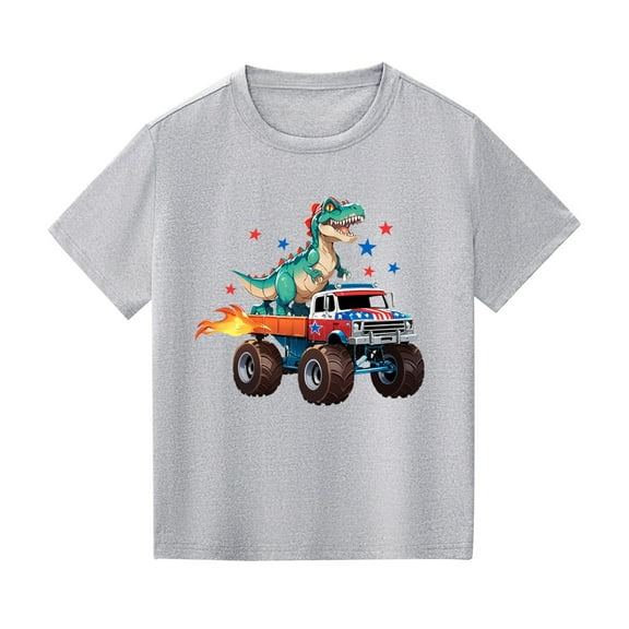 Futezty Baby Toddler Boys Casual Short Sleeve Dinosaur Comfortable Undershirt