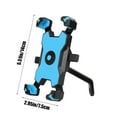 thumbnail image 3 of Uscallm Bike Phone Mount Shock Absorbing Motorcycle Handlebar Phone Holder Outdoor Cycling Navigation GPS Mount Rear View Mirror Model for Smartphone 3.5 to 6.8 Inches, 3 of 6