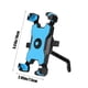 thumbnail image 3 of Soporte para teléfono de moto - soporte de manillar giratorio a prueba de descargas para teléfonos de 3,5-6,8" • Liberación rápida • Plástico ABS • Rojo/Amarillo/Azul/Azul claro, 3 of 6