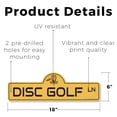 thumbnail image 2 of Disc Golf Plastic Street Sign - 6 Inch X 18 Inch Gift Sports Frisbee Outdoor Fun Course Target Basket Recreation Throw Game Park, 2 of 4