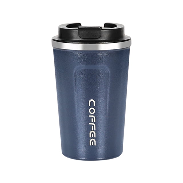 Taza de café de 380 ml/500 ml, ecológica, para viaje, para el hogar (380 ml, azul rey), utensilios de cocina