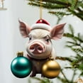 thumbnail image 3 of Lohuatrd Christmas Pendant Adorable Cartoon Pig Shape Xmas Tree Hanging Ornament for Home Festive Decorations, 3 of 8