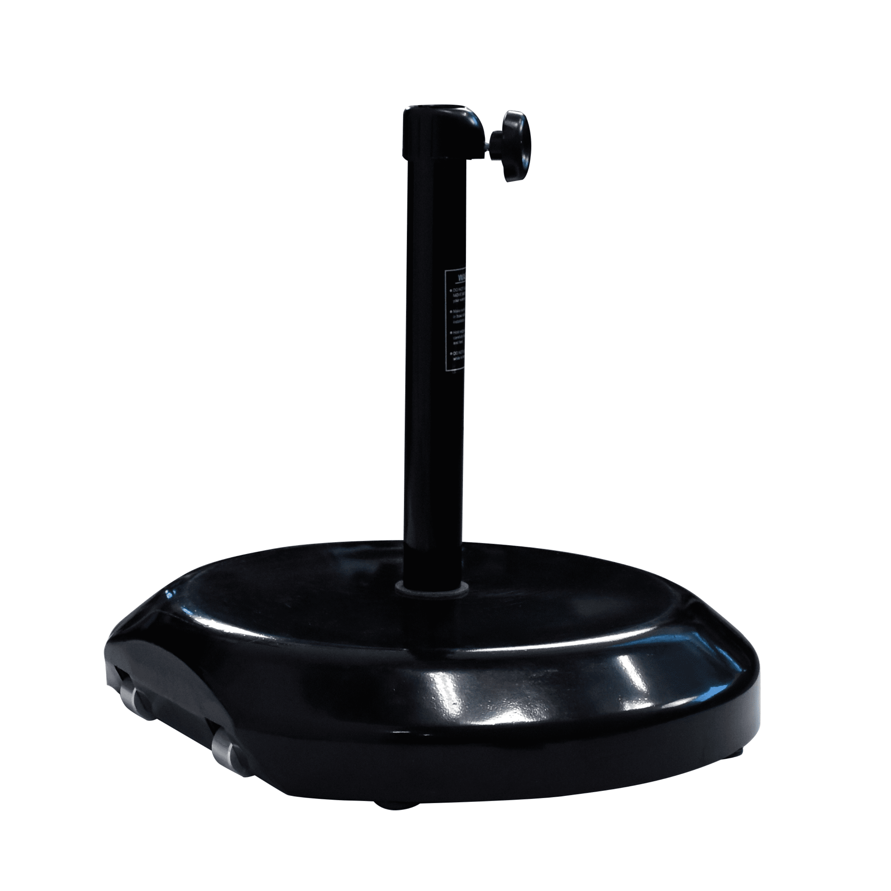 California Umbrella 75LBS Umbrella Base with Steel Cover with Concrete Black