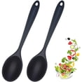 thumbnail image 1 of 2 paquetes de cuchara mezcladora antiadherente de silicona, cucharas de cocina, sin BPA, resistente al calor hasta 480 °F, utensilio de cocina higiénico para revolver, mezclar y servir Fokelyi WRLF-168-1, 1 of 5