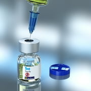 Sterile Empty Clear Vials with Self Healing Injection Port,with Flip Off Aluminum Cap,Sterile Package (1ml,10pcs)
