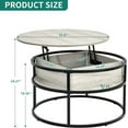 Dextrus Round Lift Top Coffee Table, Coffee Tables with Living Room