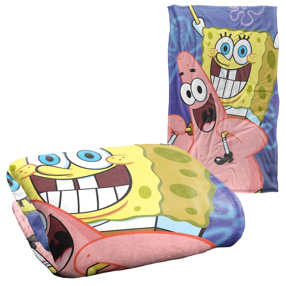 Spongebob Blanket, 36"x58" Spongebob and Patrick Cropped Silky Touch Super Soft Throw Blanket