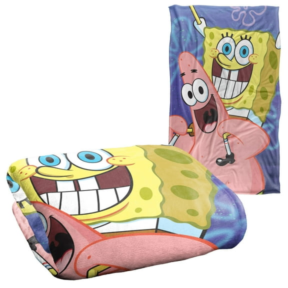 Spongebob Blanket, 36"x58" Spongebob and Patrick Cropped Silky Touch Super Soft Throw Blanket