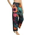 thumbnail image 6 of Salouo Colorful Flower Dog A Print Women's Pajama Pants Casual Loose Sweatpants PJs Flowy Pants Drawstring Palazzo for Women Wide Leg Pants Lounge Pajama -X-Large, 6 of 8