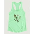thumbnail image 3 of Catesby Bird Botanical Art Racerback Tank Women -Mark Catesby Designs, Female Small, 3 of 4