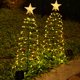 thumbnail image 3 of Árbol De Navidad Led Árbol de Navidad Lámpara solar 1200MAH Hierro Arte Jardín Paisaje Luz (Luz cálida), 3 of 9