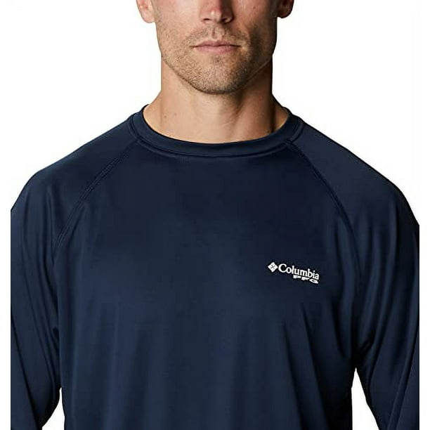Columbia Men's Terminal Tackle Long Sleeve Shirt, Collegiate Navy/White Logo,  XX-Large 