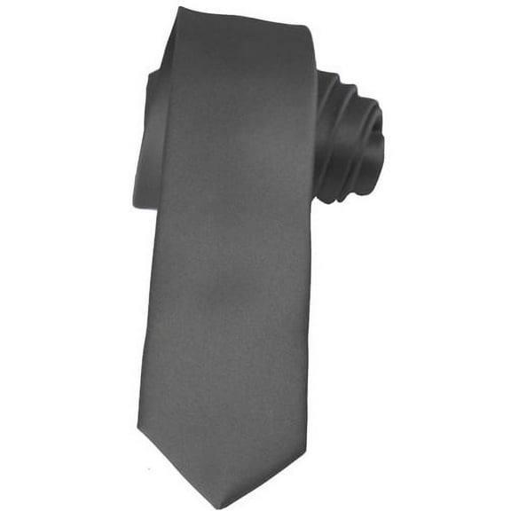 Skinny Charcoal Ties by 2 Inch Solid Mens Neckties