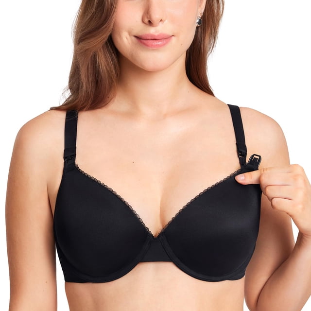 Sostén de Lactancia Gratlin 34B con Aros y Cobertura Completa Negro