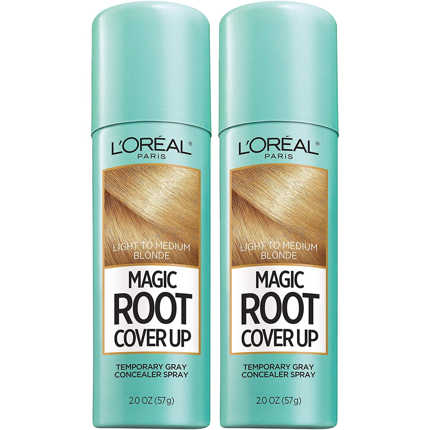 L'Oreal Paris Hair Color Magic Root Cover Up Temporary Colored Concealer  Spray for Gray Roots, Lightweight formula, Ammonia and Peroxide Free, Light  to Medium Blonde, 2 count 