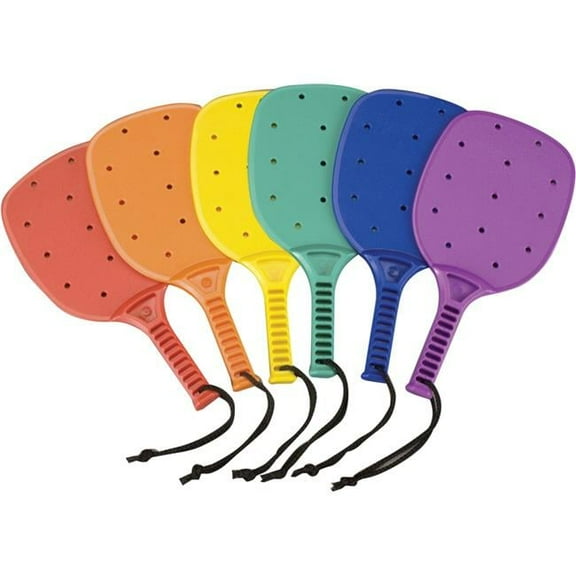 14 L in. Plastic Junior Paddleball Racket Set, Assorted - Set of 6