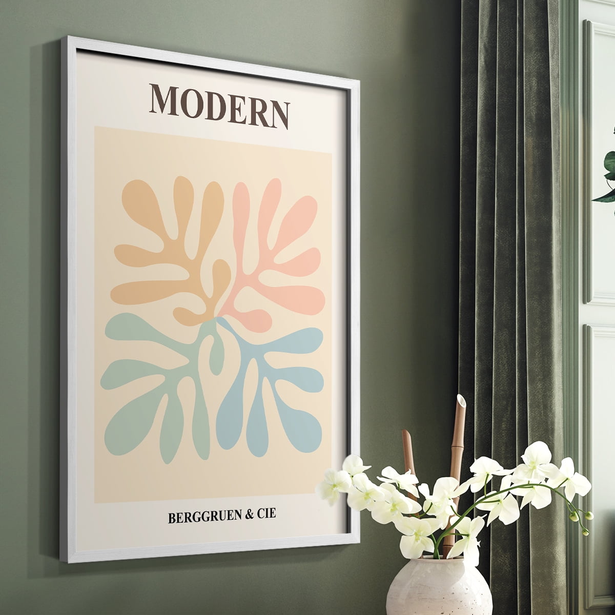 Matisse CXI Framed Print in White Solid Wood 8 x 10 Framed Print