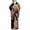 Black, variant on Girls Silky Satin Kimono Robe Japanese Traditional Dress Spa Robe Long Kimono Sleeve Straight Floral Dress