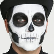 Day of the Dead Skeleton Skull 7pc Special Effects Kit, White Black