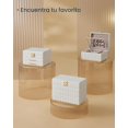 thumbnail image 5 of SONGMICS HOME Caja Joyero de 2 Capas con Espejo, Organizador Joyas, Bandeja Extraíble, Superficie PU, 21.5 x 24 x 13.5 cm, Blanco Nube, 5 of 5