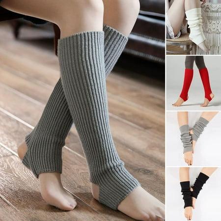 

Women Knit Leg Warmers Winter Warm Long Boot Socks