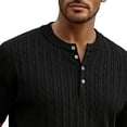 thumbnail image 4 of vdgthytj Short Sleeve Tops for Men Henley Neck Button Knit Sweater Shirts Loose Fitting Summer Business Casual Shirts, 4 of 4