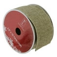 thumbnail image 2 of Northlight Faded Green and Brown Burlap Christmas Wired Craft Ribbon 2.5" x 10 Yards, 2 of 4