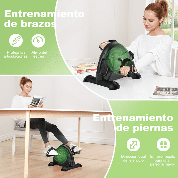 UPGO Mini Bicicleta de Ejercicio Debajo Del Escritorio Ejercicior de Pedal